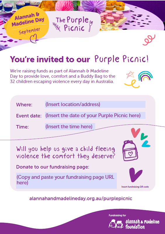Purple Picnic Workplace Invitation