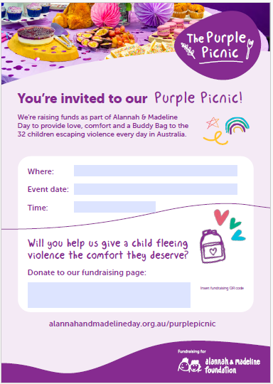 Purple Picnic Workplace Invitation