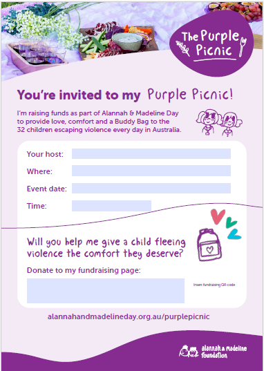 Purple Picnic Invitation