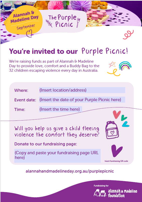 Purple Picnic Invitation
