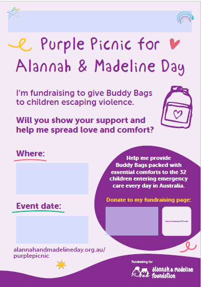 Purple Picnic Event Poster - A3